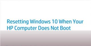 Resetting Windows 10 When Your HP Computer Does Not Boot